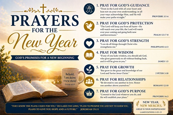Prayers for the New Year with Scriptures
