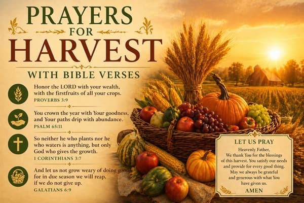 Prayers for Harvest with Bible Verses