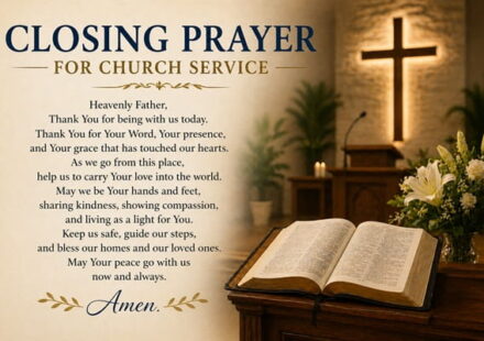 Closing Prayer for Church Service