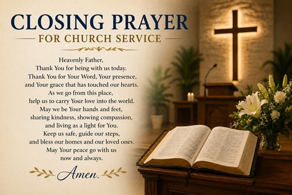 Closing Prayer for Church Service