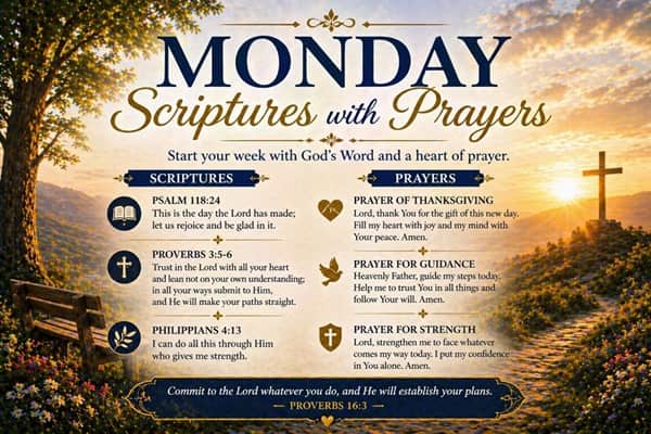Monday Scriptures with Prayers