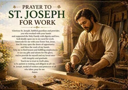 Prayer to St Joseph for Work