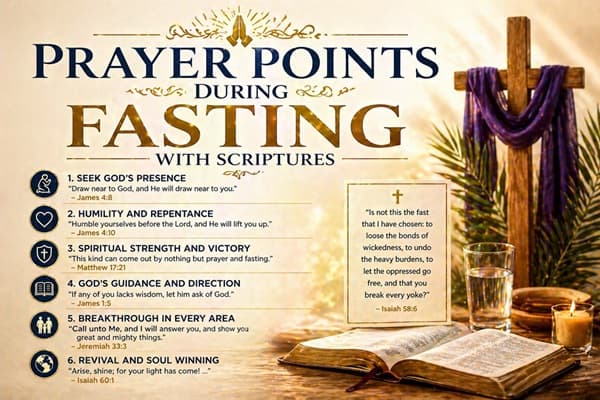 Prayer Points During Fasting with Scriptures