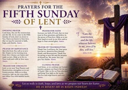 Prayers for the Fifth Sunday of Lent