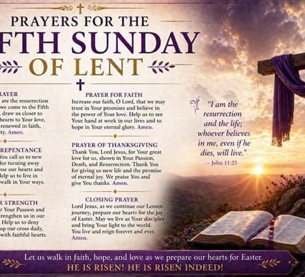 Prayers for the Fifth Sunday of Lent