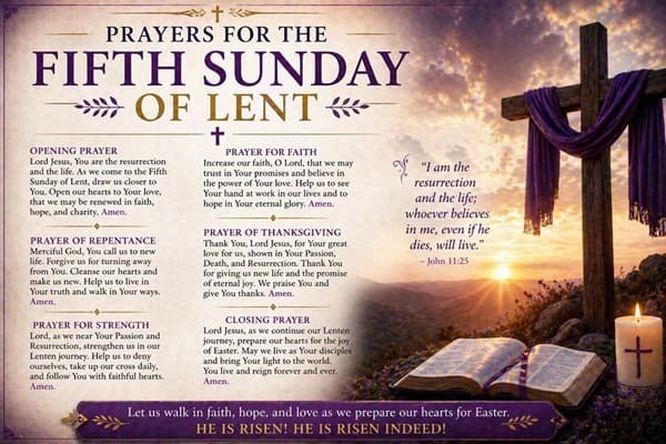 Prayers for the Fifth Sunday of Lent