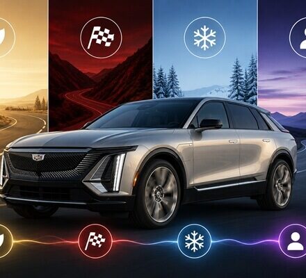 do the driving modes in cadillac lyriq offer different ranges or battery usages
