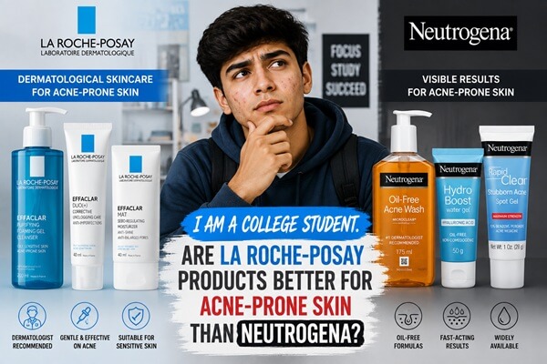 i am a college student. are la roche-posay products better for acne-prone skin than neutrogena
