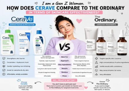 i am a genz woman. how does cerave compare to the ordinary in terms of skincare effectiveness
